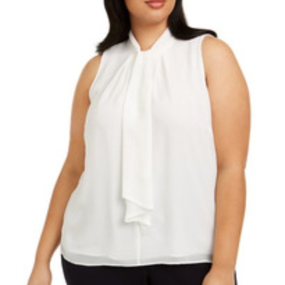 Calvin Klein Plus Size Sleeveless Crew Neck Top